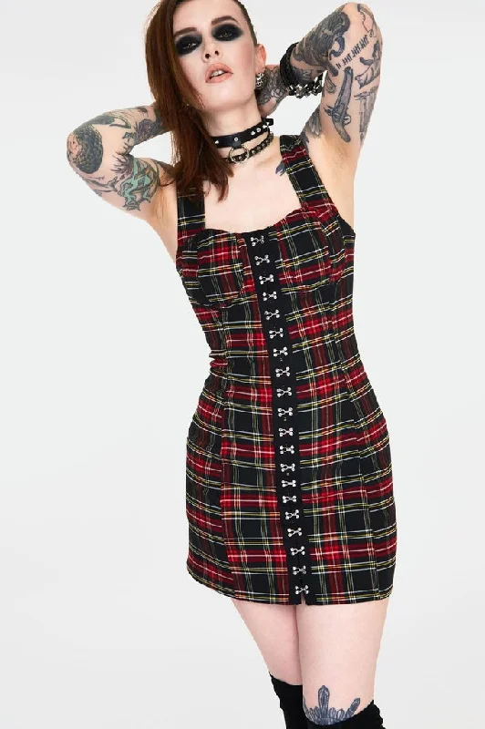 Disgraced Tartan Bodycon Dress