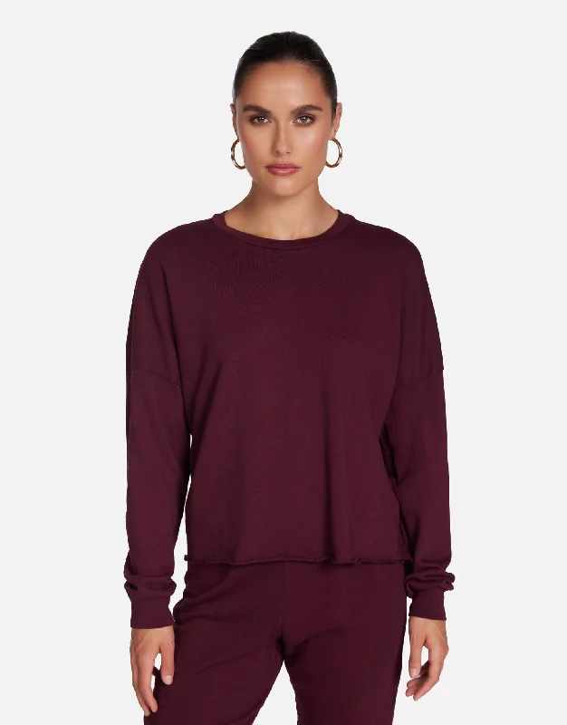 Button - Down Women Long Sleeve Top for a Classic StyleTravis Burgundy