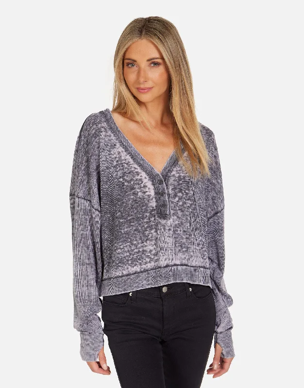 Lace - Trimmed Women Long Sleeve Top for an Elegant LookLaird Crop Pullover