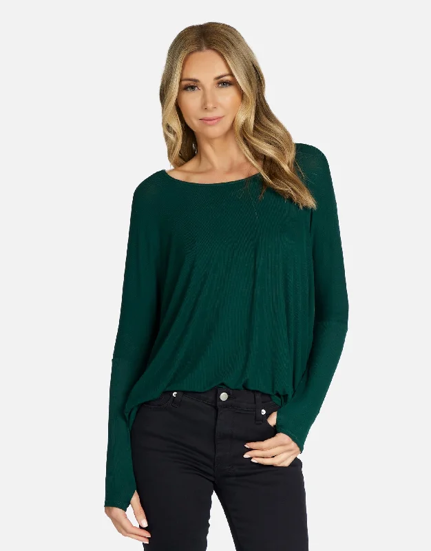 Puffer - Sleeve Women Long Sleeve Top for a Fashion - Forward LookHunter Draped Tee