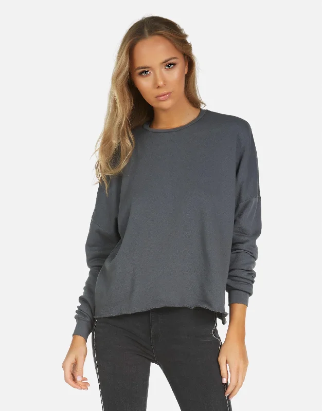 Wrap - Style Women Long Sleeve Top for a Versatile FitTravis Light Onyx