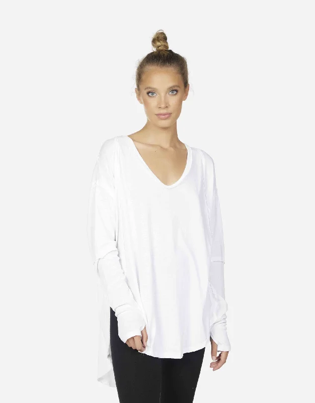 Organic Cotton Women Long Sleeve Top for Eco - Friendly ComfortSparta Oversized Tee