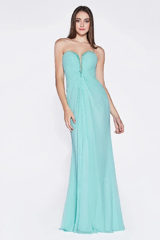 Maternity dress for a baby's first visit to the planetarium Cinderella Divine CD663 Strapless Long Formal Dress Evening Gown