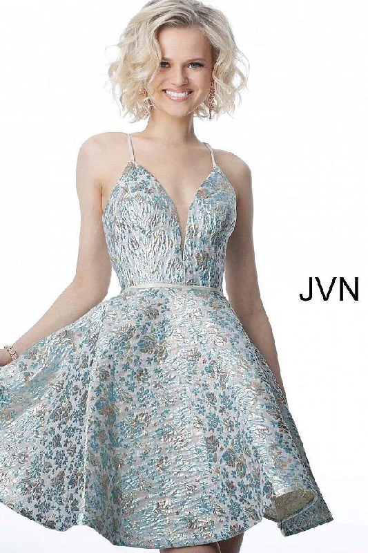 Maternity dress for hospital visits during pregnancy Jovani 3821 Spaghetti Straps Short Homecoming Dress