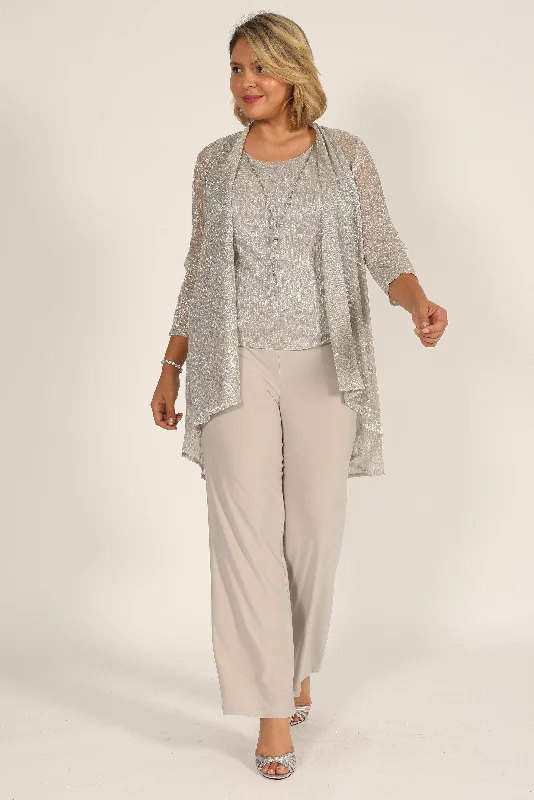 Maternity dress for a baby's first bus ride R&M Richards 7162W Mother Of The Bride Plus Size Pant Set