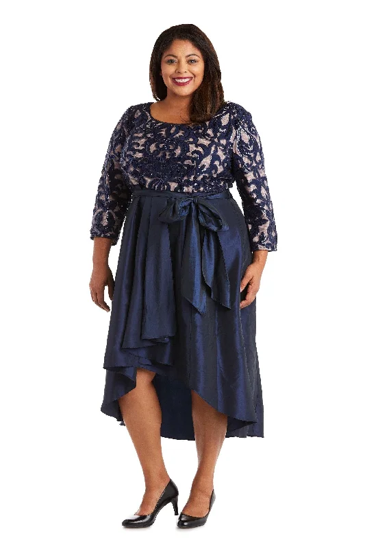 Maternity dress for a friend's wedding as a guest R&M Richards 5766W High Low Plus Size Dress