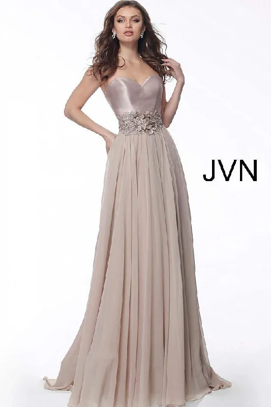 Maternity dress for a baby's first visit to the aquarium Jovani 62406 Strapless Long Prom Dress