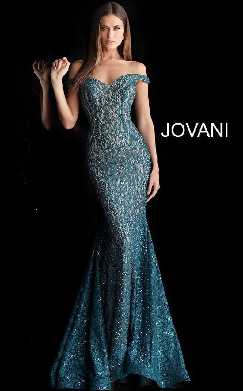 V neck maternity bodycon dress for photoshoot Jovani 64521 Prom Long Mermaid Formal Lace Dress