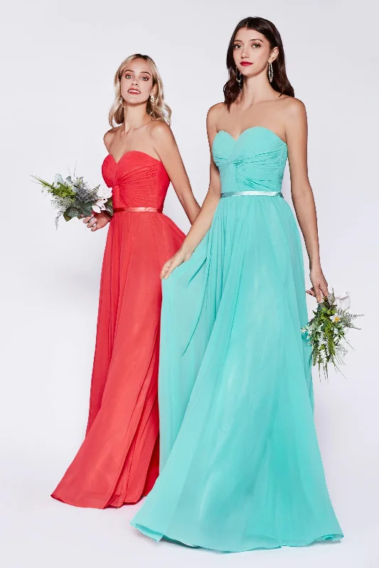 Maternity dress for a baby's first visit to the pool Cinderella Divine CD7455 Long Strapless Sweetheart Bridesmaids Prom Dress