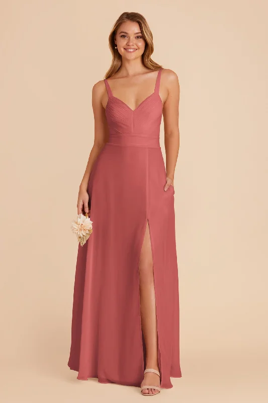Maternity dress for a spring flower show Deborah Chiffon Dress - Wild Rose