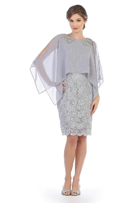 Maternity dress for a baby's first visit to the children's garden Short Mother of the Bride Cape Dress