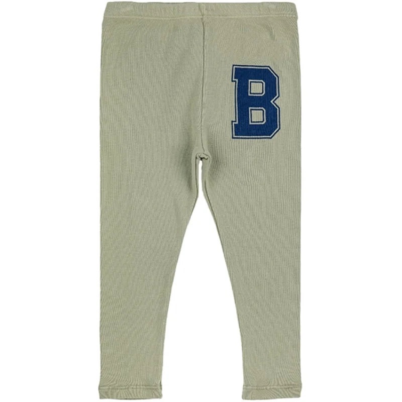 Bobo Choses Light Green Big B Leggings