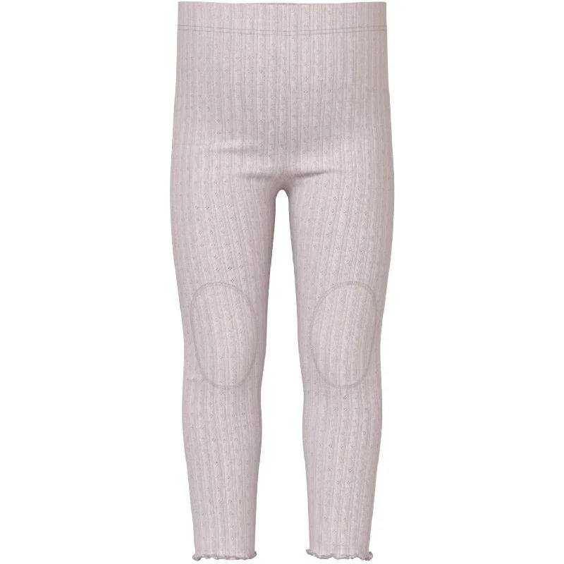 Name It Lilac Ash Wossa Uld/Silke Rib Leggings