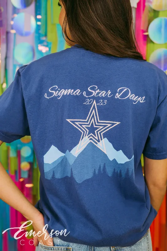 Tie - Dye Women T Shirt with a Bohemian VibeAlpha Sigma Alpha Star Days Tshirt