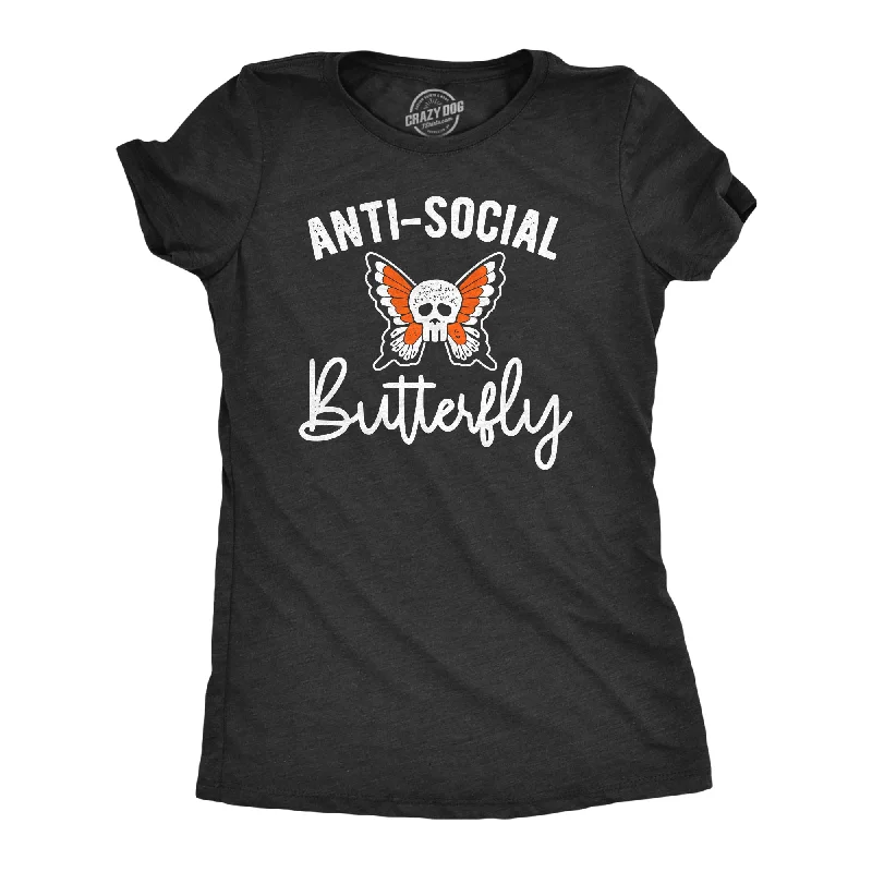 Pocketed Women T Shirt for Added FunctionalityAnti-Social Butterfly Women's T Shirt