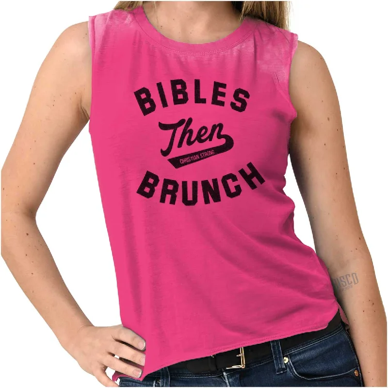 Sheer Women T Shirt for a Stylish and Alluring LookBibles Then Brunch Junior Muscle T-shirt