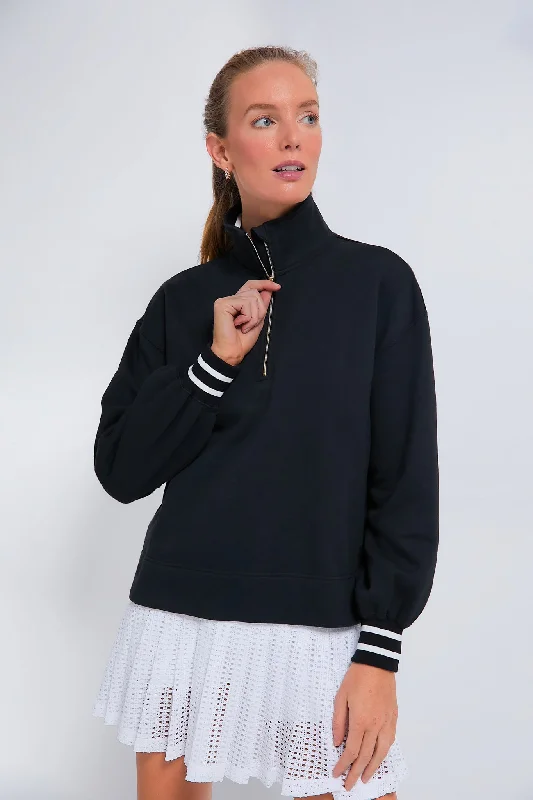 Lightweight Women Sweater for Spring and FallBlack Carlson Quarter Zip