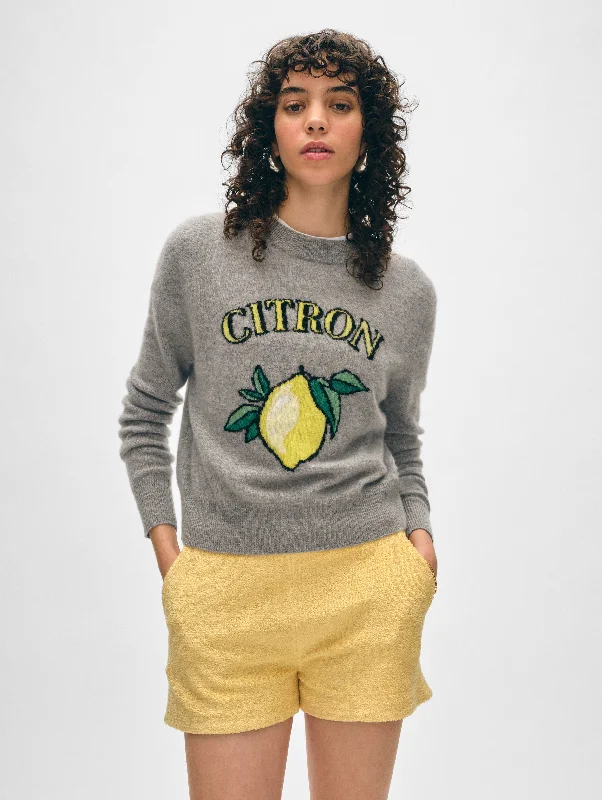 Oversized Women Sweater for a Cozy and Fashionable LookCashmere Citron Crewneck