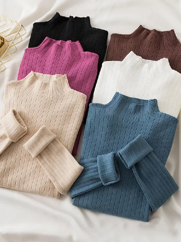 Button - Down Women Sweater for a Versatile LookCharming Turtleneck Knitwear