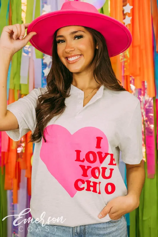 Tie - Dye Women T Shirt with a Bohemian VibeChi Omega Heart Henley