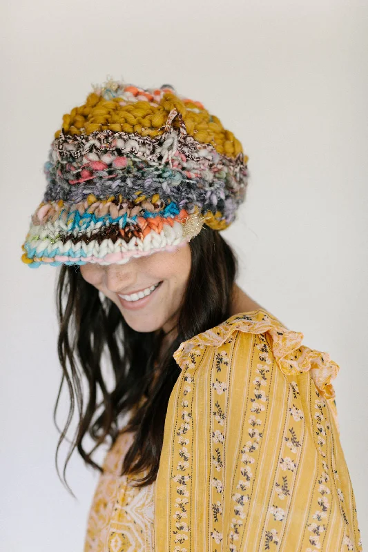 Cable - Knit Women Sweater with Intricate PatternsChin Up Cabbie Hat