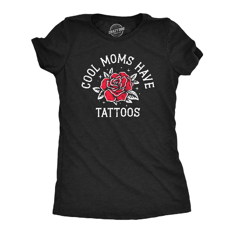 Tie - Dye Women T Shirt with a Bohemian VibeCool Moms Have Tattoos Women's T Shirt