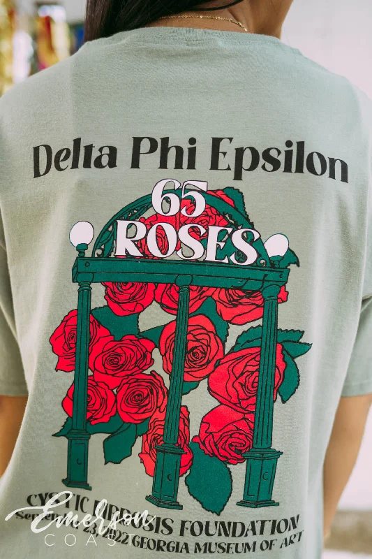 Plus Size Women T Shirt for a Comfortable and Flattering FitDelta Phi Epsilon 65 Roses Tshirt