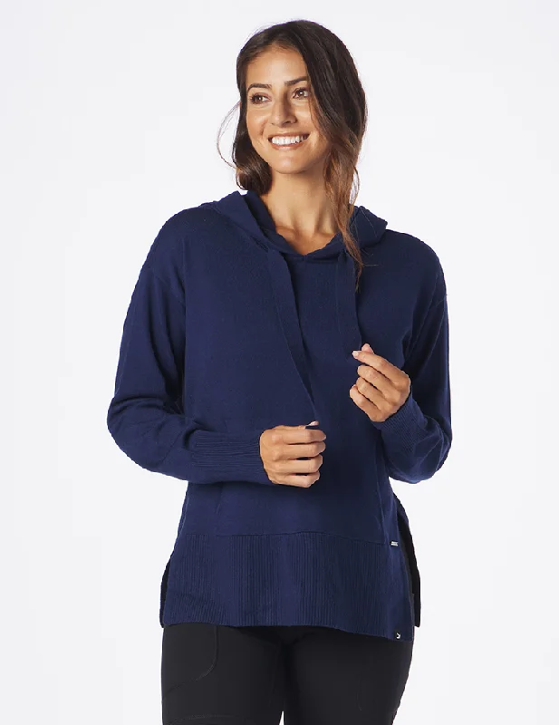 Turtleneck Women Sweater for a Classic and Elegant StyleElite Hoodie: Indigo