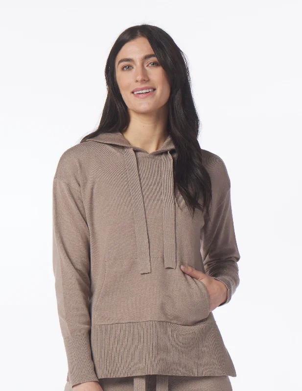 Plus - Size Women Sweater with a Flattering FitElite Hoodie: Mocha