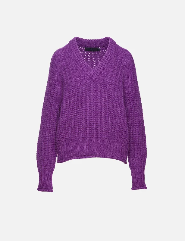 Chunky Knit Women Sweater for Winter WarmthBergen V Neck Jumper