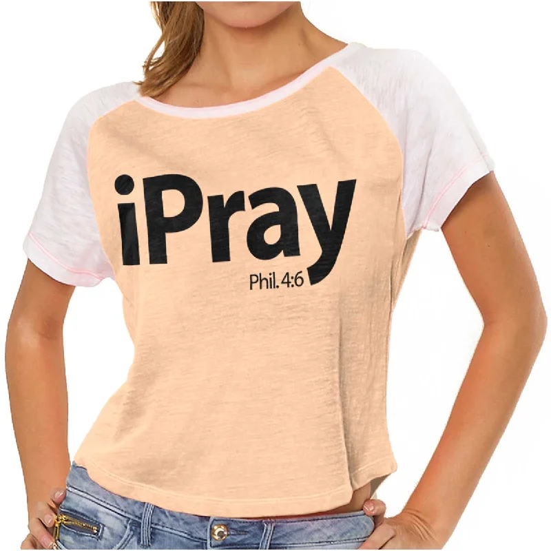 V - Neck Women T Shirt to Enhance the NecklineI Pray Philippians Vintage T Shirts