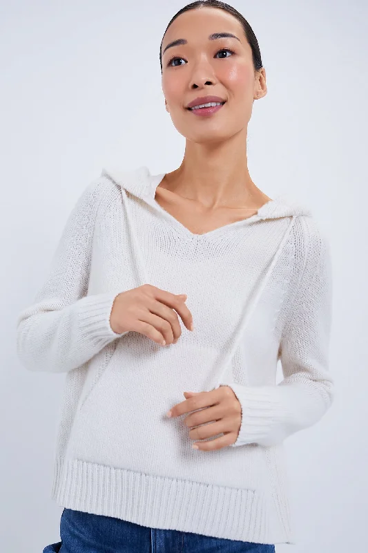 Sequin - Embellished Women Sweater for Special OccasionsIvory Grayson Cashmere Hoodie