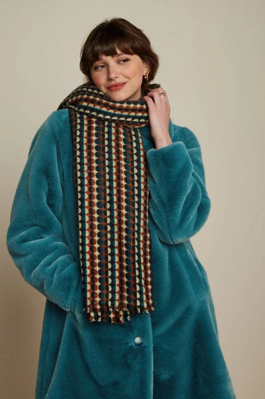 V - Neck Women Sweater to Elongate the NecklineKING LOUIE Spicy Brown Quincy Scarf