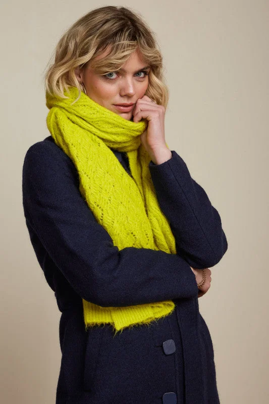 Cashmere Women Sweater with a Luxurious Soft TouchKING LOUIE Cress Yellow Ajour Borgo Scarf