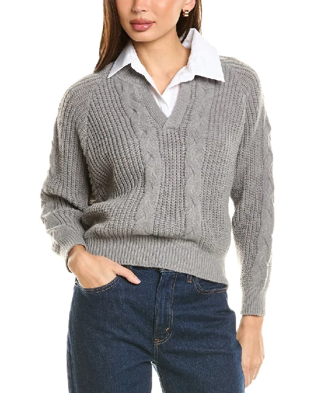 Lightweight Women Sweater for Spring and FallSeraphina Layered Sweater