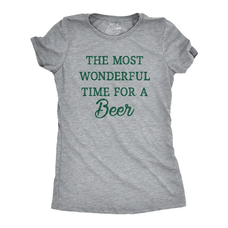 Muscle Women T Shirt for a Sporty and Casual LookThe Most Wonderful Time For A Beer Women's T Shirt