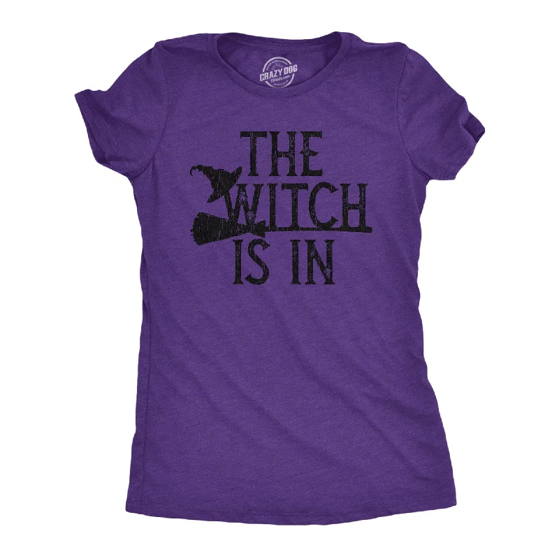 Moisture - Wicking Women T Shirt for Active LifestylesThe Witch Is In Broomstick Women's T Shirt