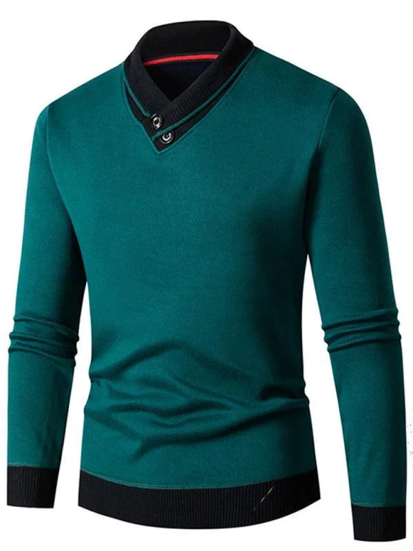 V - Neck Women Sweater to Elongate the NecklineTurtleneck Slim Fit V-Neck Men Sweater