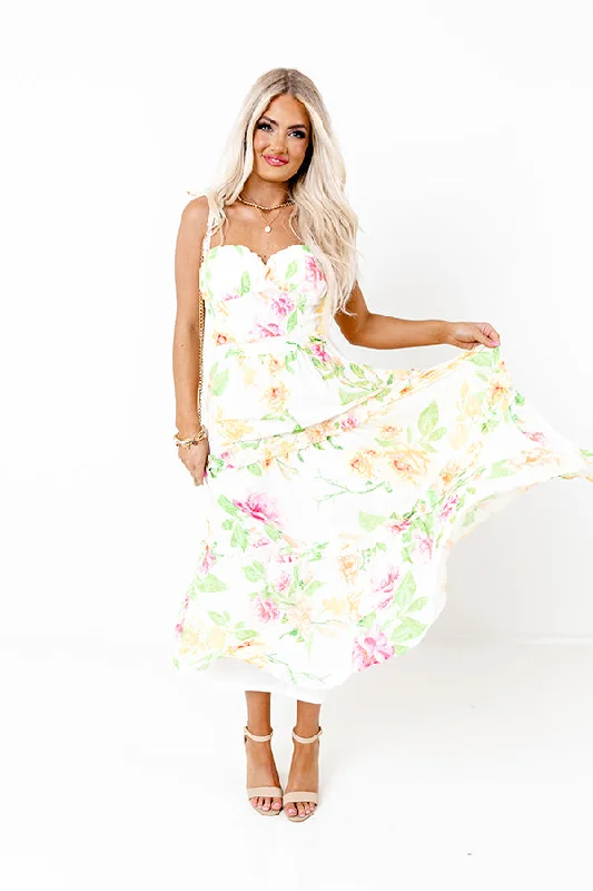 Backless Women Dress for a Sexy and Alluring Look at Evening EventsBelieve In Love Floral Midi