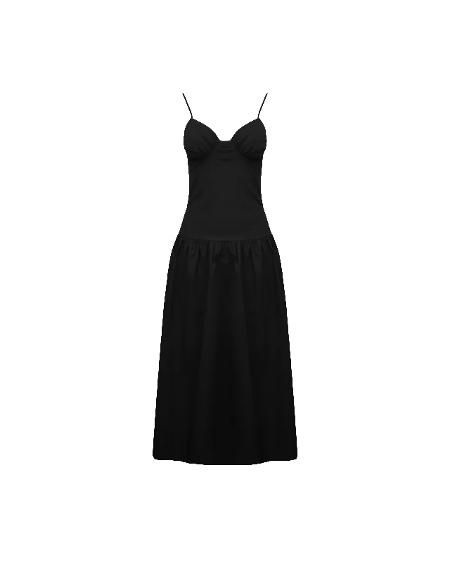 Strapless Women Dress with a Built - in Bra for Comfort and SupportMONACO DRESS BLACK