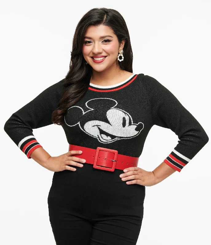 hooded women cardigan for added warmth and styleDisney Mickey & Friends Collection by Unique Vintage Classic Mickey Sweater