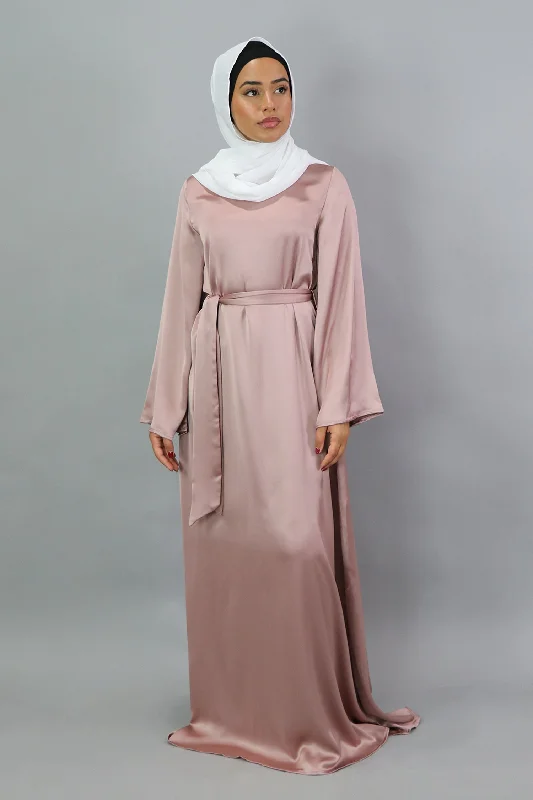 cashmere blend women cardigan for a luxurious feelLaMeera Wide Sleeve Satin Dress - Rose Pink