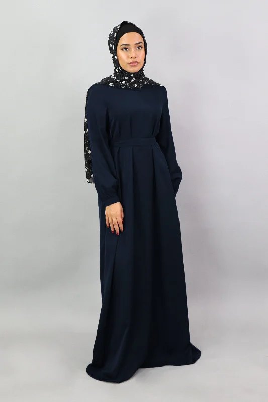 lightweight women cardigan for spring and fallNavy Blue Deluxe Soft Maxi Dress