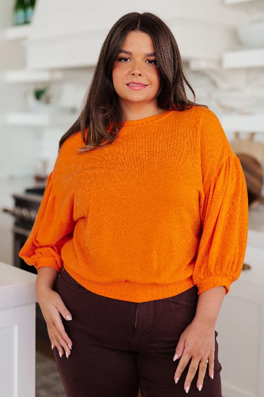 ribbed women cardigan with a classic textureSubway Station Sweater in Orange