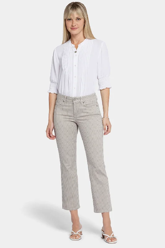 Marilyn Straight Ankle Jeans - Sandbar Stripe