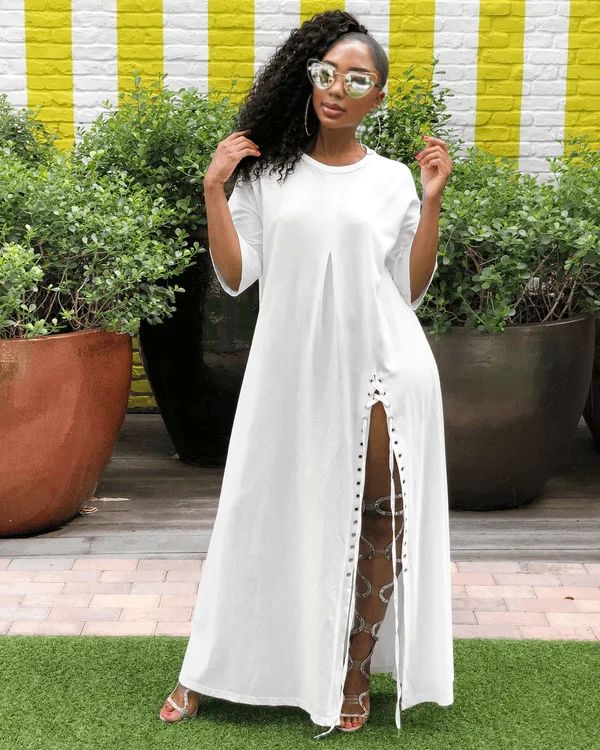 Mermaid - Style Women Dress with a Fitted Silhouette for Special OccasionsCasual White Maxi Dresses