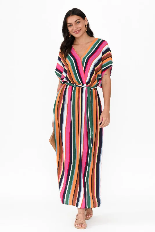 Empire Waist Women Dress to Accentuate the Bust and Conceal the WaistDream Factory Multi Stripe Dress