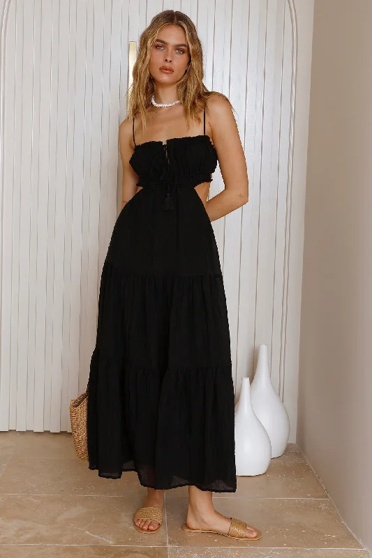 Little Black Women Dress with Sequins for a Glamorous Night OutHeartbreaker Maxi Dress Black