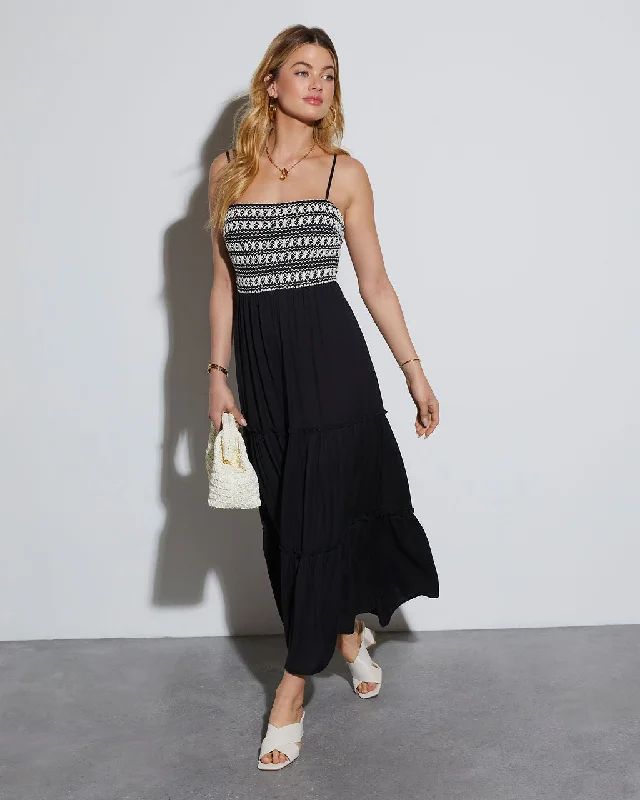 Ball Gown Women Dress with a Full Skirt for a Princess - like LookPetra Striped Tiered Maxi Dress