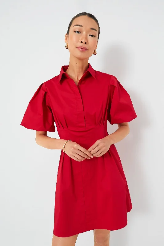 Mini Women Dress with a Short Hem for a Young and Trendy StyleRed Mini Delaney Dress